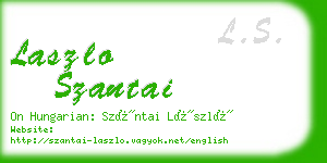 laszlo szantai business card